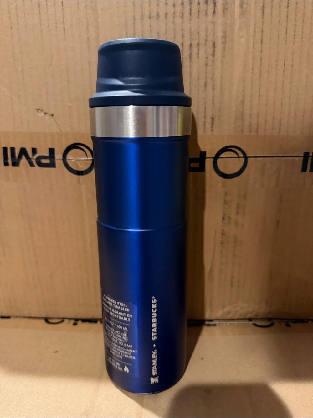 Starbucks Stanley Stainless Steel Tumbler Blue and Silver Travel Bottle